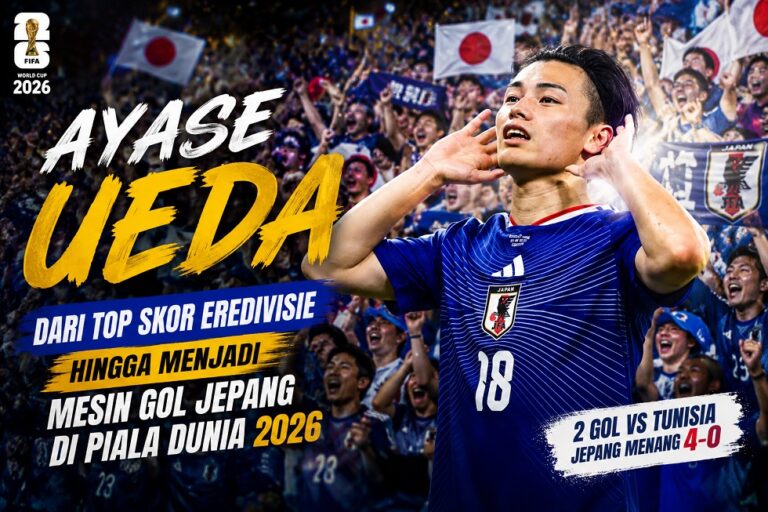 Striker Jepang, Ayase Ueda, di Piala Dunia 2026.
