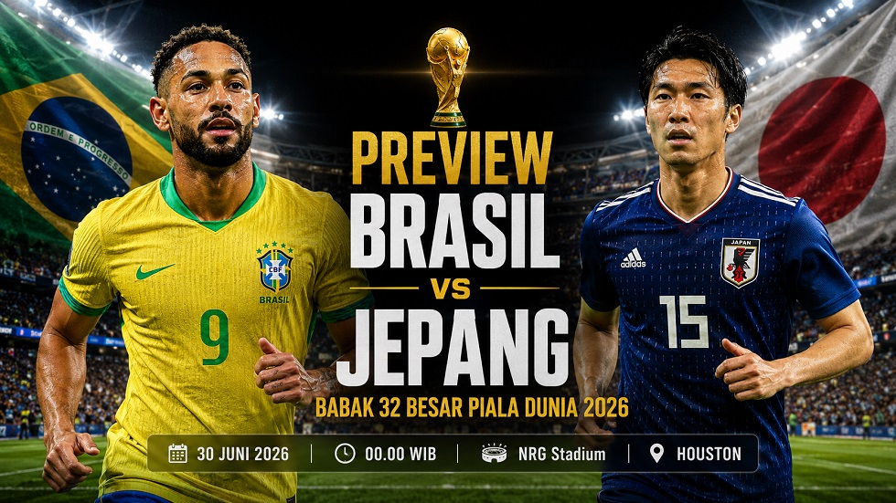 Preview Brasil vs Jepang pada babak 32 besar Piala Dunia 2018.