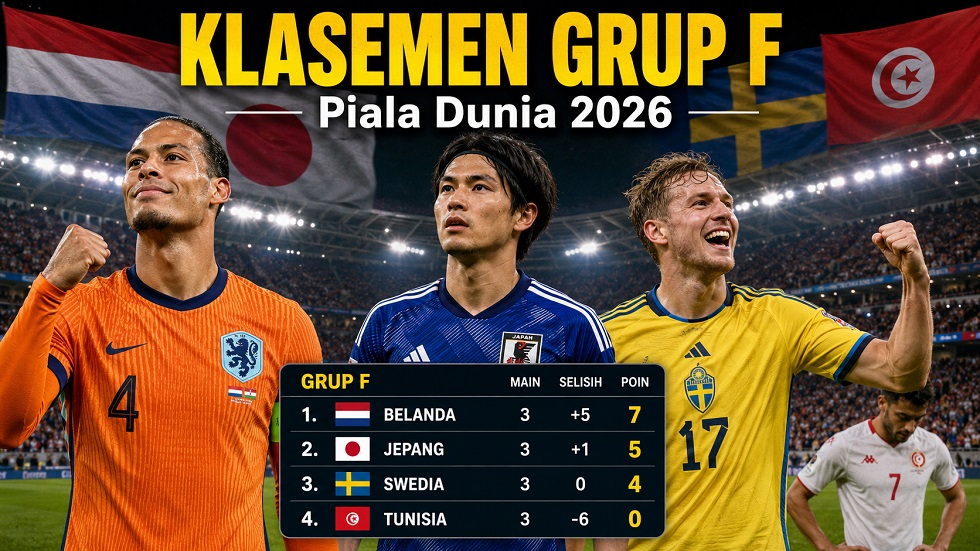Klasemen Grup F di Piala Dunia 2026.