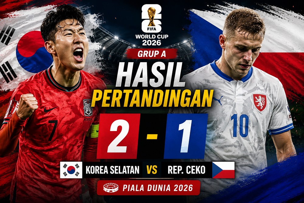 Korea Selatan mengalahkan Republik Ceko 2-1 pada pertandingan Grup A Piala Dunia 2026.