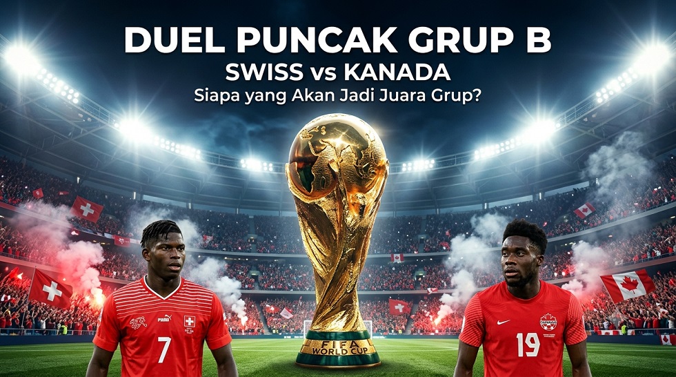 Preview Swiss vs Kanada pada pertandingan Grup B di Piala Dunia 2026.