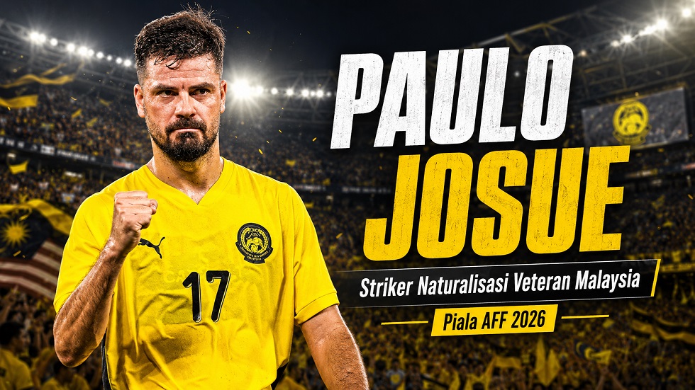 Profil Paulo Josue, striker naturalisasi veteran Malaysia yang mencetak tiga gol dalam dua laga awal Piala AFF 2026.