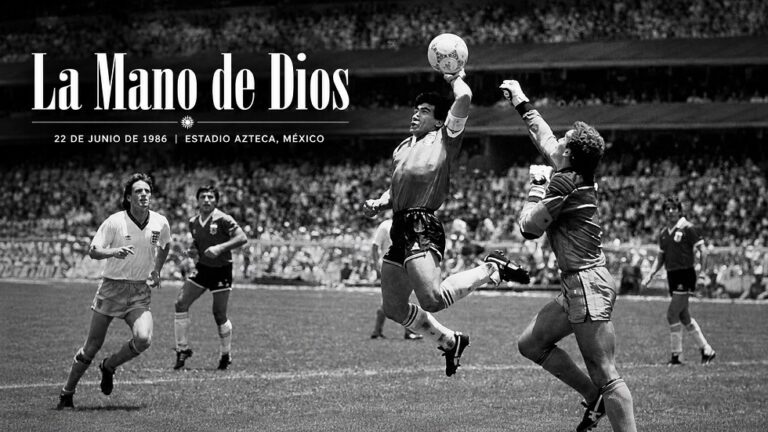 Gol Tangan Tuhan Diego Maradona.