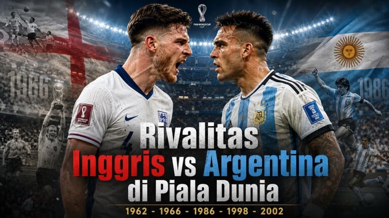 Sejarah pertemuan Inggris vs Argentina di Piala Dunia.
