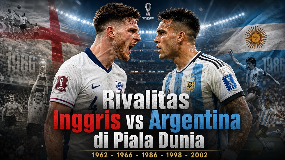 Sejarah pertemuan Inggris vs Argentina di Piala Dunia.