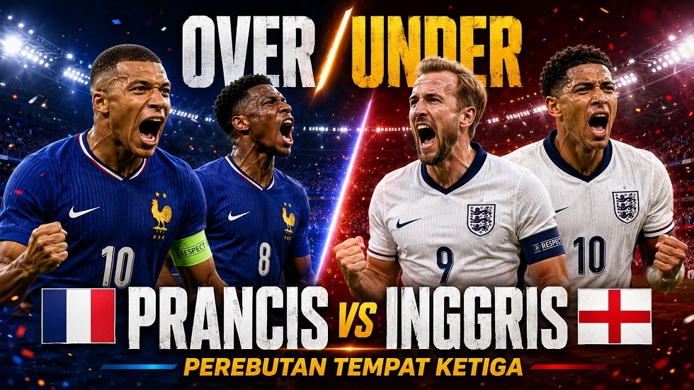 Analisis over under Prancis vs Inggris.