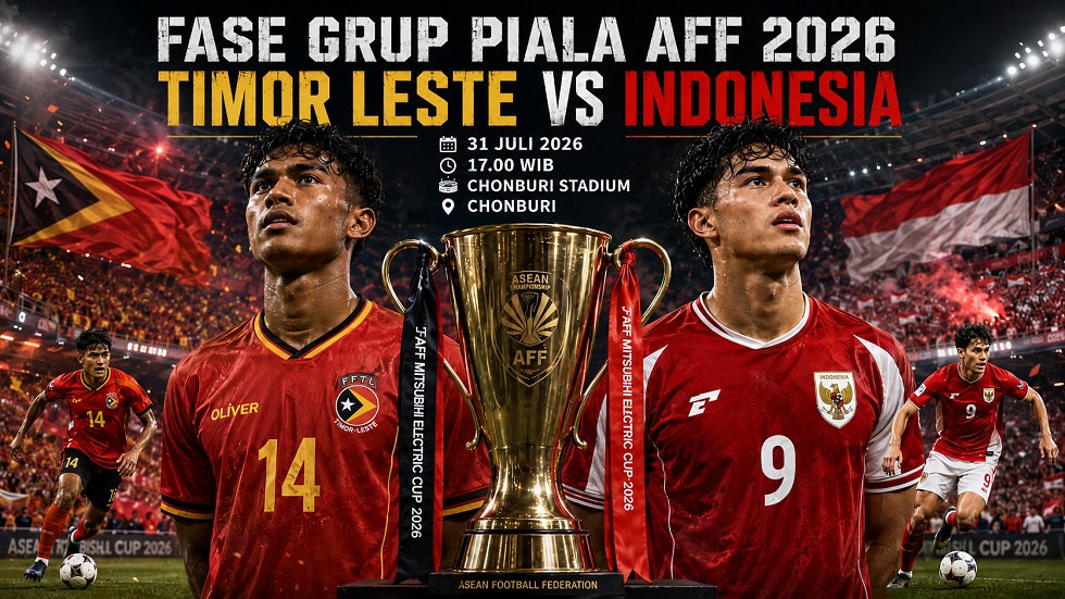 Preview Timor Leste vs Indonesia pada pertandingan fase grup Piala AFF 2026.