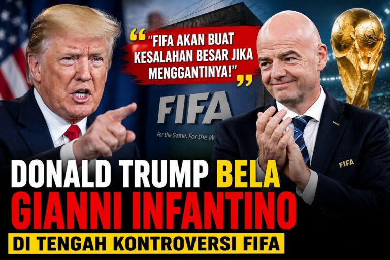 Donald Trump membela Gianni Infantino di tengah kontroversi rencana FIFA menjual sekitar 20 persen saham bisnis komersial Piala Dunia.
